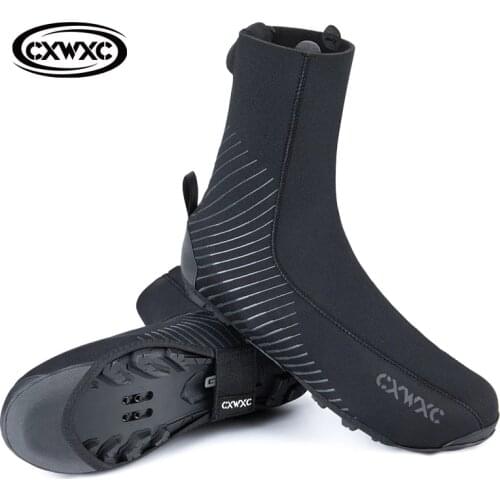 CXWXC New Bike Overshoes MTB Road Rain Winter Shoe Cover Cycling Covers Neoprene Waterprroof Bicycle Shoe Toe Full Booties Cover