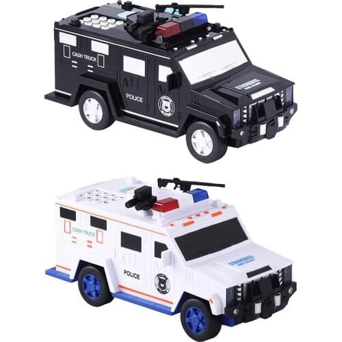 Electronic Piggy Banks, Music Coin Box Toy Car ATM Cash Money Bill Saving Box Storage Car Holder Singing/Fingerprint Lock Gift