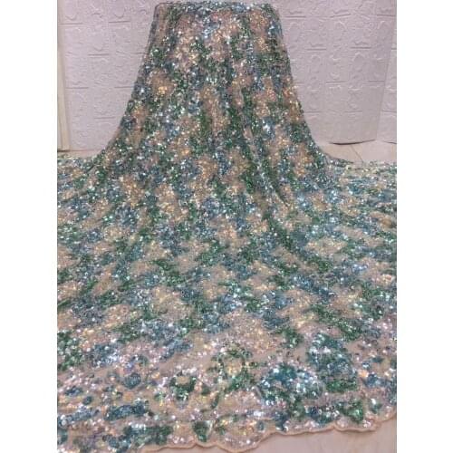 French lace fabric African embroidery tulle lace fabric and sequins Nigerian wedding party lace fabric D37651