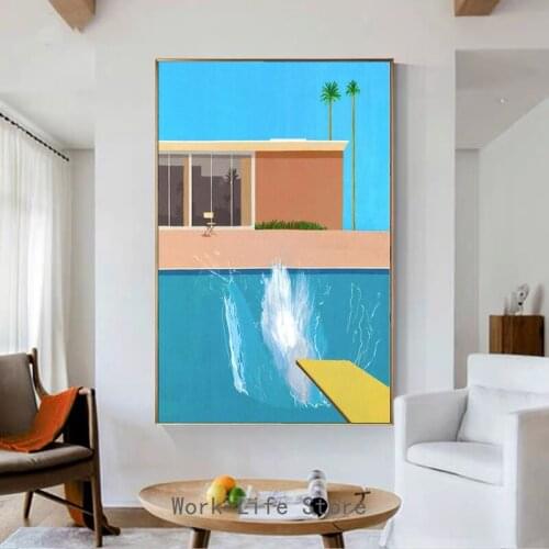 David Hockney Art Prints Exhibition Posters and Prints Canvas Paintings Wall Art Pictures for Living Room Decor (No Frame)