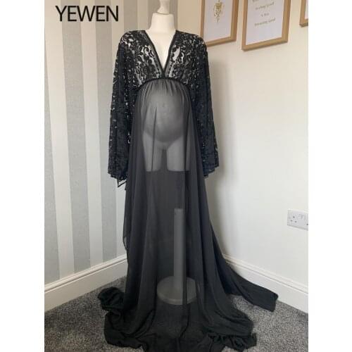 Sexy Maternity Dresses for Photo Shoot Lace Pregnancy Dress Photography Prop Maxi Gown Dresses for Pregnant Women Costume New