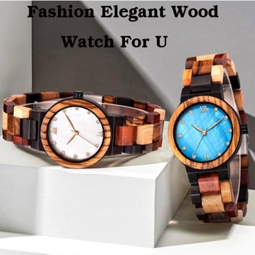Best Gift For Girlfriend Wife Luxury High End Wooden Women Watches Bracelet Watch Ladies With Real Pearl Dial and Miyota Movt