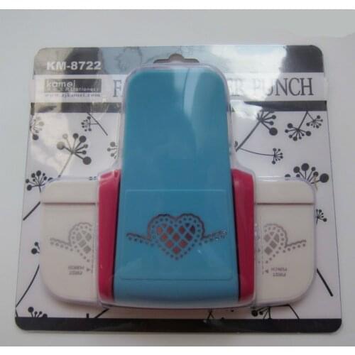 Heart Puncher Large Fancy Children Border Embossing Hole Punch Machine Handmade Edge Device Paper Scrapbook Cutter Furador Eva