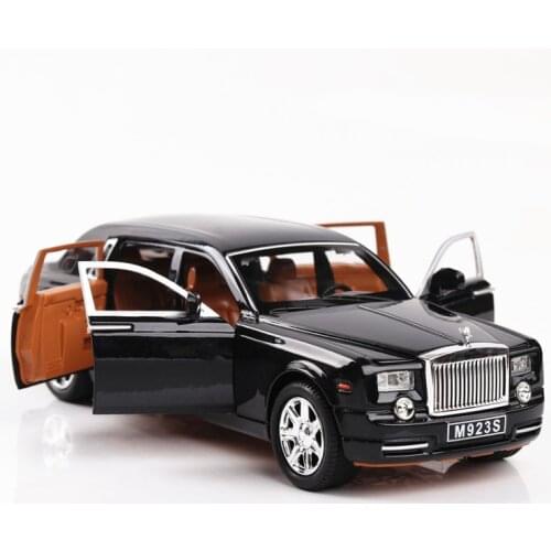 Alloy car model 1:24 phantom car model boy audio visual toy car six door car toy childrens birthday New Year gift