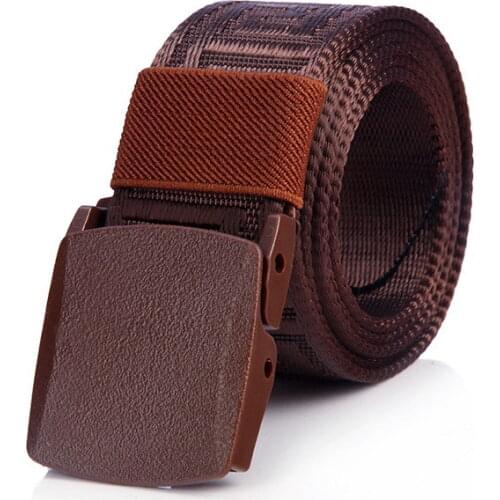 Outdoor Mens POM Buckle Quick Drying Belts Breathable Nylon Light Army Military Fans Tactical Waist Belt Women Casual Cinto