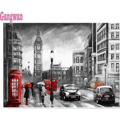 DIY diamond embroidery London Street pedestrian full square round diamond painting cross stitch kit 5D mosaic sticker home decor