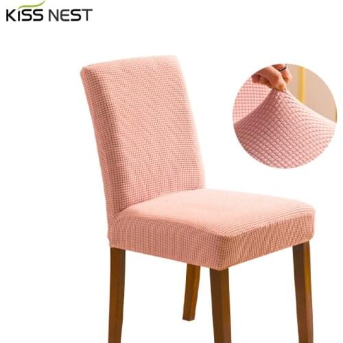 Elastic Thickened Velvet Fabric Dining Chair Cover Set Of 6, Stretch Spandex,Suitable Home Chairs For Kitchen 4 Pcs