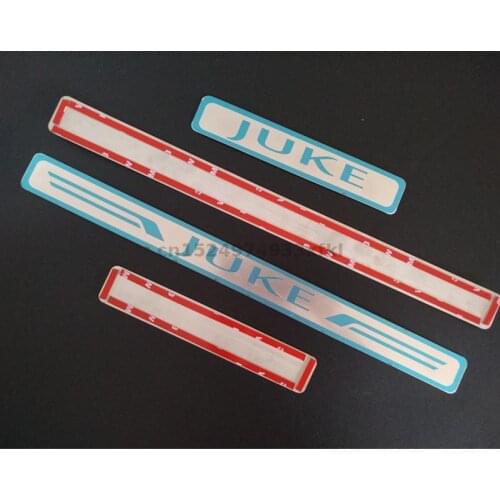 For Nissan JUKE 2010-2020 4pcs/set High-quality stainless steel Door Sill Cover Welcome Pedal Trim Car-styling Accessories