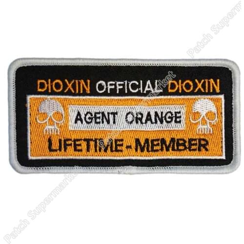 4" AGENT ORANGE OFFICIAL MEMBERSHIP DIOXIN MILITARY Motorcycle Club biker retro emo punk applique sew on/ iron on patch