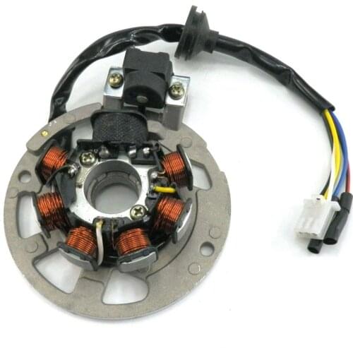 New Stator Magneto Coil For 2-Stroke 2T 49cc 50cc 1PE40QMB JOG Minarelli Scooter quad ATV 5 Wires 3 pin 7-coil