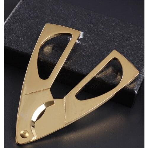 New Gold Cigar Cutter Pocket Gadgets Zigarre Cutter Knife Cuban Stainless Steel Cigars Scissors