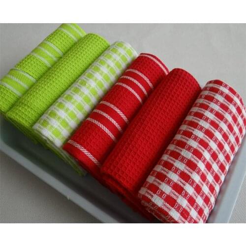 Thick Waffle Tea Towels Home Cloth Table Napkins Kitchen Cloths 3 Pieces/Bag 3 Colors For Choose24