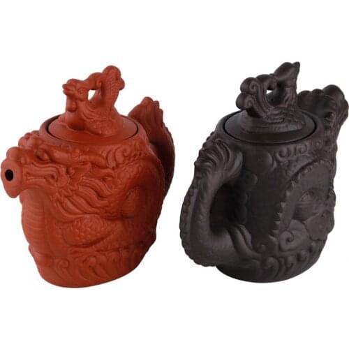 Authentic Yixing Teapot Purple Clay Tea Kettle Kung Fu Pottery Phoenix Dragon