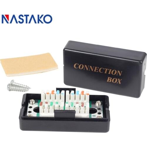 RJ45 CAT5e Junction Box Unshieled / LSA to LSA Connection Box / RJ45 Extention Box plastic Black Punch Down Type