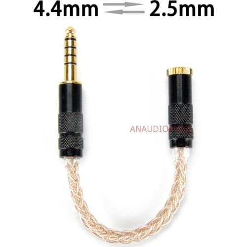 4.4mm To 2.5mm Balanced Cable Adapter OCC For SONY NW-WM1Z WM1A Player Headphone 4.4mm Male To 2.5mm Female SONY Balanced Cable