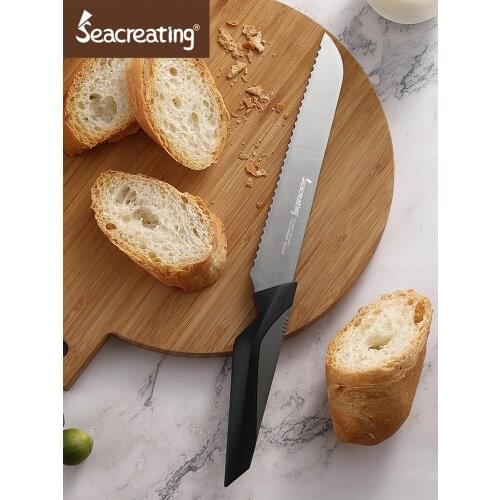 Seacreating Baltic Sea Series Bread Knife 8inch Pro Kitchen Knife German Stainless Steel Cheese Cake Cutter Knife