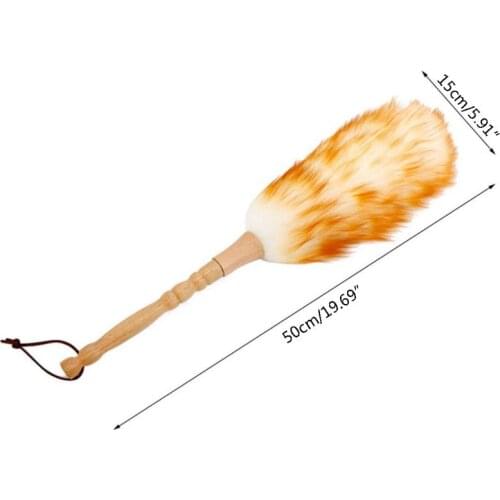 Non Static Dust Brush Household Feather Wool Duster Removal Dusting Broom Clean