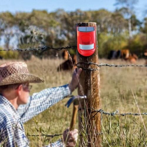 Remote control Solar Warning Light Remote Alarm Orchard Anti-theft Alarm Garden Fence Flood Light Lighting Outdoor Street lamp