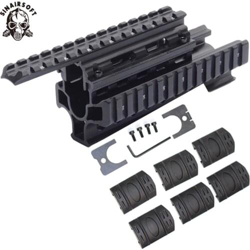 SINAIRSOFT Universal Picatinny Weaver Quad Rail Systerm Receiver 20mm For AK 47 74 Variants Handguard Hunting Cover Paintball