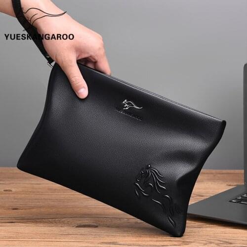 Mens Bag Mens Clutch Bag Business Fashion Male Leather Purse Mens Wallets Large Capacity Handy Bags Phone IPAD Clutch Bolsos