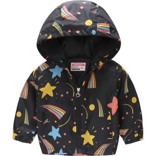 2-6y Boys Spring - Autumn Fashion Tracksuit Children Cartoon Animal Hooded Jackets Baby Boys New Windbreaker Clothing Outwear