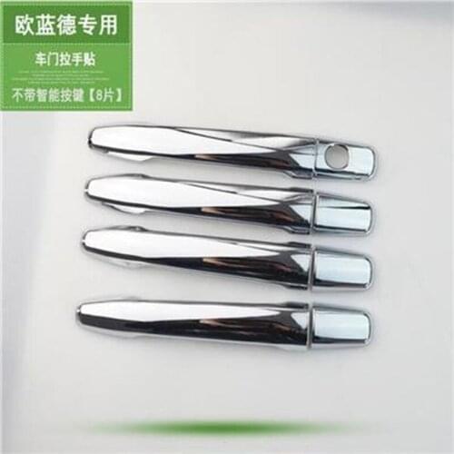 For Mitsubishi Outlander 2013-2018 High-quality ABS Chrome Car Outer Door Handle Cover Door Bowl Protection Covers Sticker 8pc
