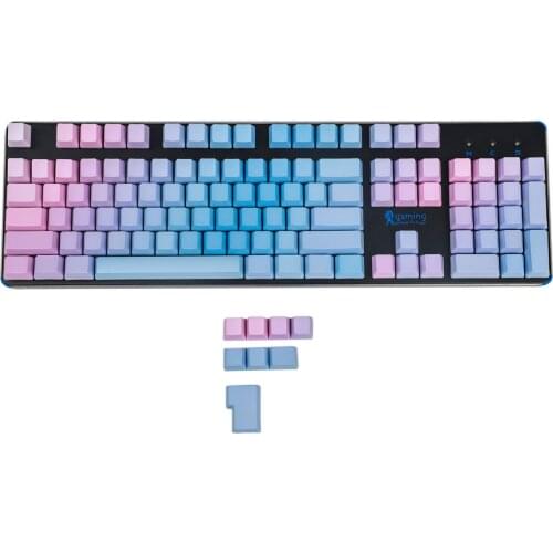 YMDK Sunset Gradient OEM Profile 108 ANSI ISO Dyed Thick PBT Keycap For MX Mechanical Keyboard