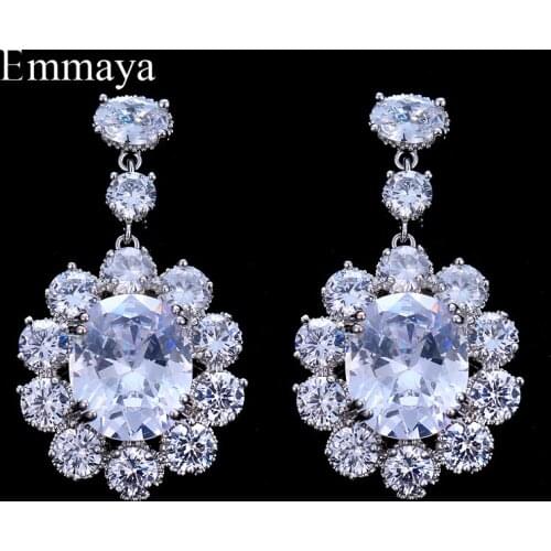 Emmaya Fashion New Elegant Cubic Zircon Female Earring Stud Earring For Women Wedding Party Jewelry