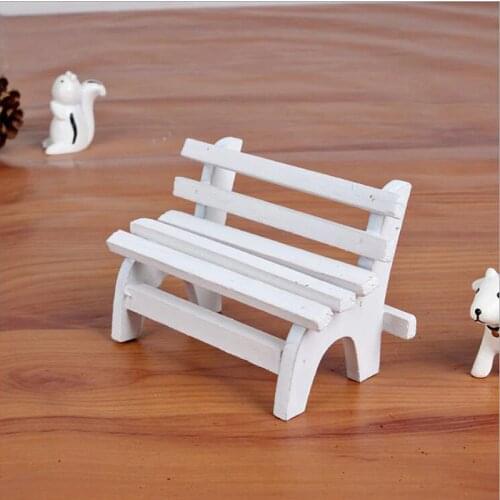 ZL Miniature Fairy Garden Decoration Micro Landscape Ornament Fairy Home Garden Mini Wooden Pillows Chairs Bench Bonsai Figurine