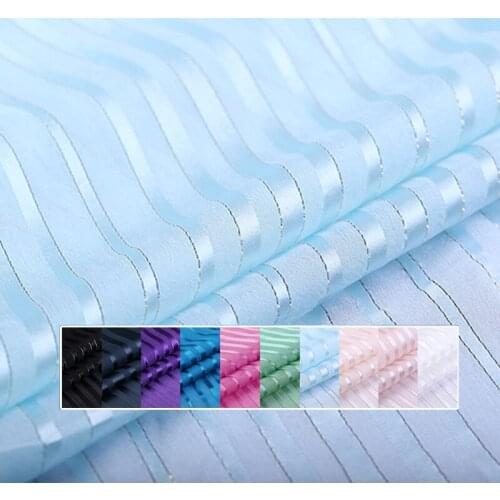 114CM Wide 8MM Thin Solid Color Silk Satin Gauze Fabric for Bubble Dress Clothes Evening Dress Wedding Dress B003