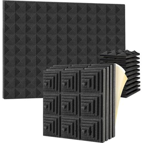 12Pack Acoustic Foam Panel,Self-Adhesive Sound Proof Foam 2 Inchx12 Inchx12 Inch,Noise Absorbing Foam For Studio Home