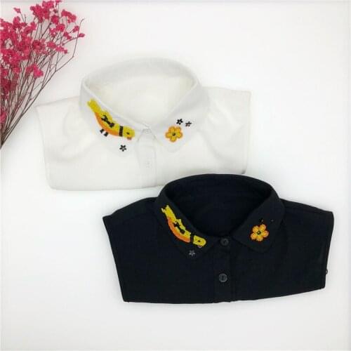2021 Shirt False Collar Handmade Fake Collar Women Lapel Blouse Top Detachable Collars Shirt Neckwear Clothes Accessories