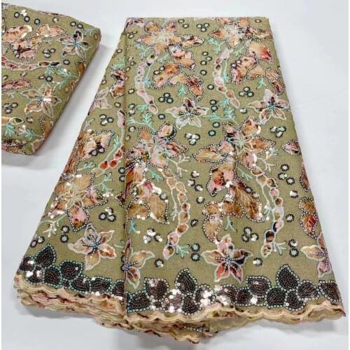 MIQIER High Quality African Nigerian Tulle Lace Fabric Embroidery Milk Silk Voile Cord French Prom Party Gown Dress Bazin 5Yards