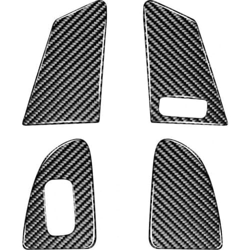 4Pcs Carbon Fiber Window Lift Button Panel Trim Switch Sticker for Volvo V60/S60/XC60 Right Drive Детали интерьера car sticker