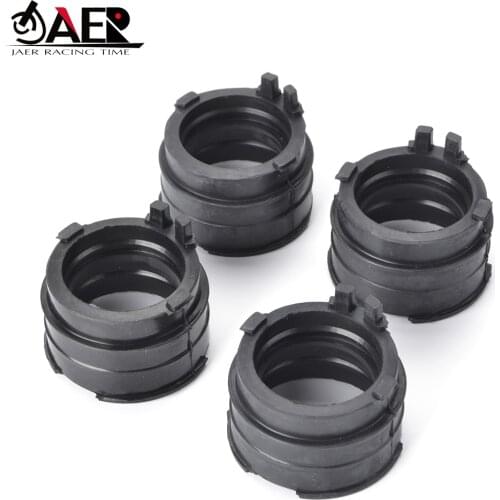 JAER 4 PCS Motorcycle Carburetor Adapter Inlet Intake Pipe For Honda CBR400 NC23 CBR 400 NC29 CB-1 CB400F