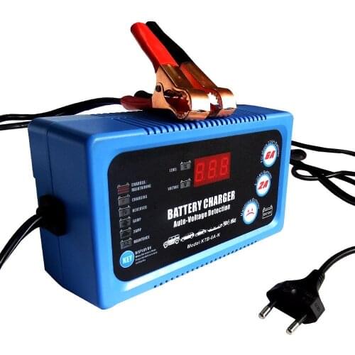 6V 12V Smart Car Automotive Battery Charger Automatic 2A 6A Rechargeable Lead Acid Power Charging Tool 6V 12V With EU US Plug