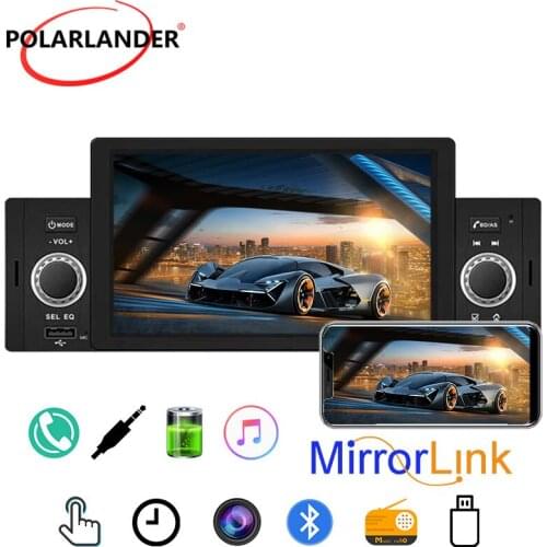 Car Radio 1 Din MP5 Multimedia Player 5 Inch Bluetooth Touch Screen Mirror Link ISP Audio Stereo For VW Toyota Hyundai Nissian