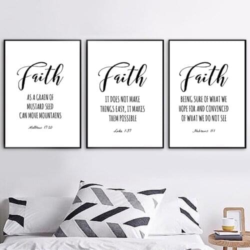 Bible Verse Typography Matthew Quotes Canvas Painting Pictures Faith Scripture Christian Posters Print Home Wall Art Decor