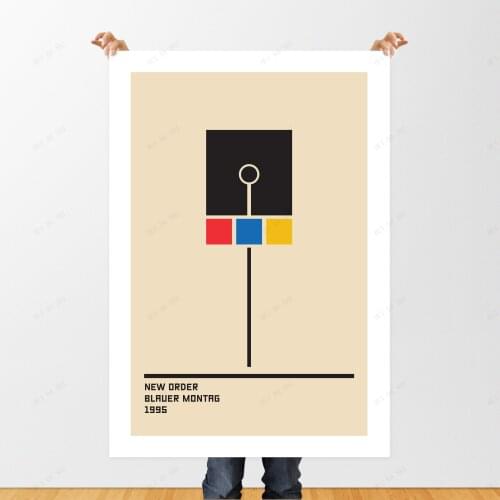 BLAUER MONTAG 1995 - Minimal Bauhaus Art Electronic Illustration Synthesizer Poster Print Alternative Design Moog Mike Slobot