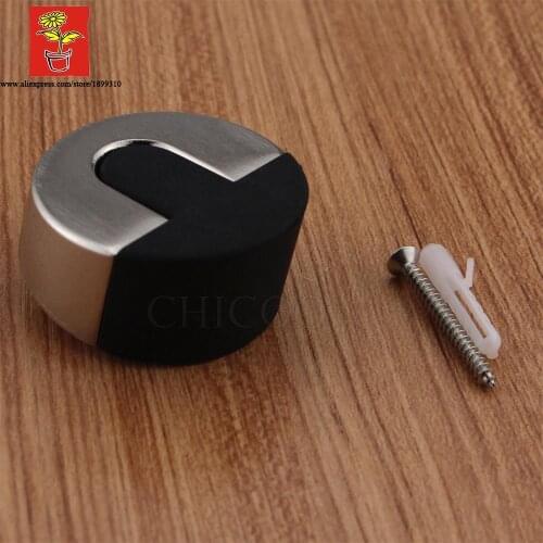 CHICOO Easy Installation Decoration Floor Mounted Door Stopper Glass Door Protector Doorstop