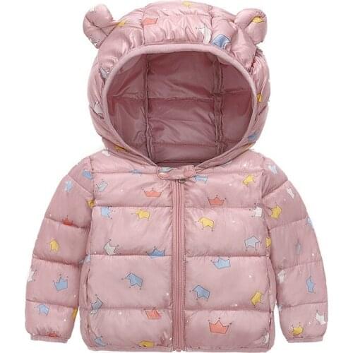 Winter Coats for Girls Clothing Children Down Cotton-padded Jacket with Hooded Kids Baby Boys Outerwear Windproof Cartoon wWarm