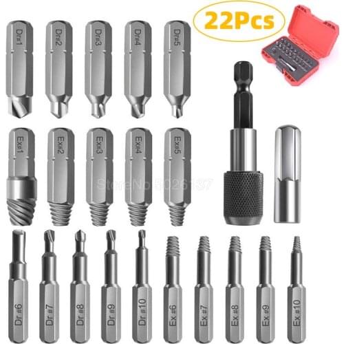 22 In 1 Extractor Screwdriver Remover Purpose Tools Screws Bolt Disassemble Stud Slip Teeth Damaged Stripped Demolish Broken