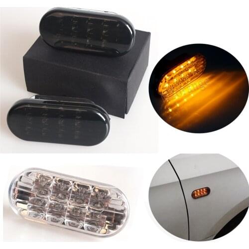 For VW Jetta Golf 4 Mk4 FOR Passat B5 B5.5 1999 - 2004 1Pair Car Side Marker Light Amber LED Turn Signal Lamp With Smoked Lens