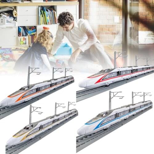 1:87 Train Traffic Toy Set Alloy High-speed Rail Toy Car Boy Subway Train Electric Toy Children New Year Gift