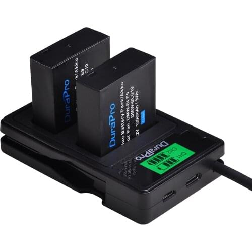 DuraPro DMW-BLG10 BLG10E BLE9E BLE9 DMW-BLE9 Camera Battery Charger Set for Panasonic LUMIX GF5 GF6 GX7 LX100 GX80 GX85 Camera
