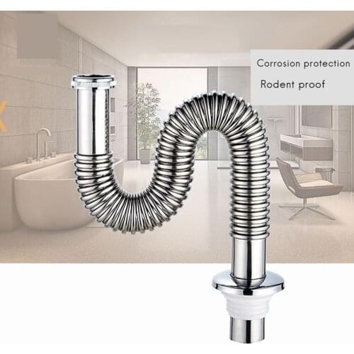 LBER Stainless Steel Kitchen Sink Drain Pipe,for Sink Drain Sewer Floor Drain Kitchen Faucet Accessories