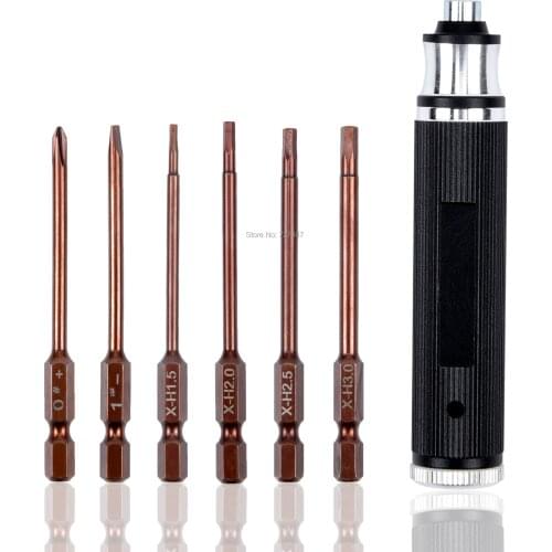 Magnetic 6-in-1 Hex Screwdriver 6 In 1 Tool Kit for RC Helicopter Drone Aircraft Model Repair Tool Helicopter Wrench Driver