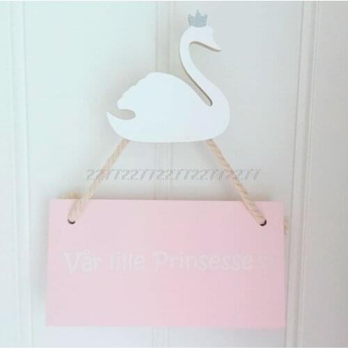 Cute Swan Wooden Clothes Hooks Holder Bag Rack Hanger Children Bedroom Ornaments DIY Wall Decor N01 Dropship