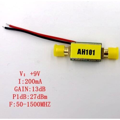 AH101 50-1500MHz RF Power Amplifier Module Fixed Gain 14dB Single Supply 27dBm