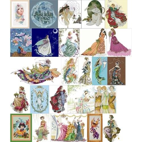 Angel 5 cross stitch kit love couple design cotton 14ct 18ct 11ct linen flaxen colorfully canvas embroidery DIY needlework